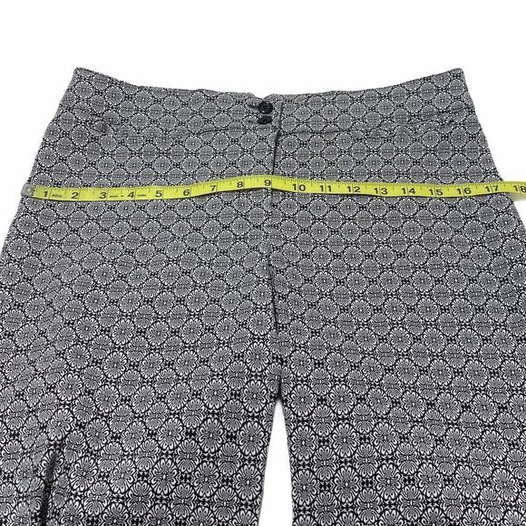 Soho Black White Printed Capri Cropped Pants 12 - Picture 7 of 8